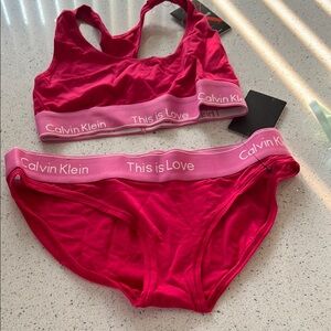 Calvin Klein Pink Intimates Elastic Waistband Panties